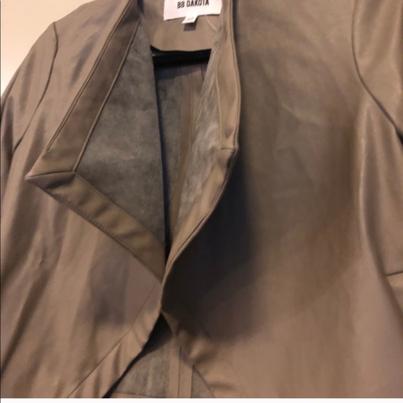 Bb Dakota Peppin Vegan Leather Drapey Jacket - Picture 8 of 8